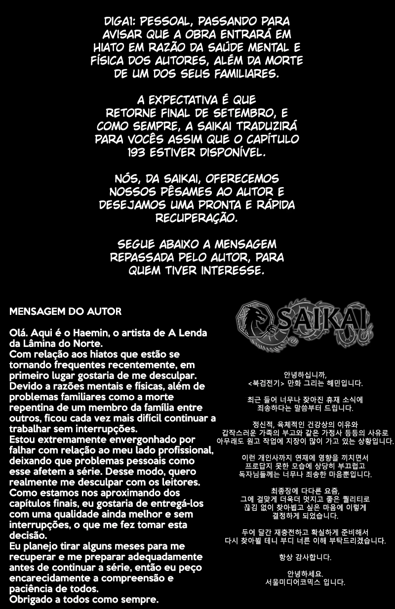 A Lenda da Lâmina do Norte Capítulo 192.5 - página 1