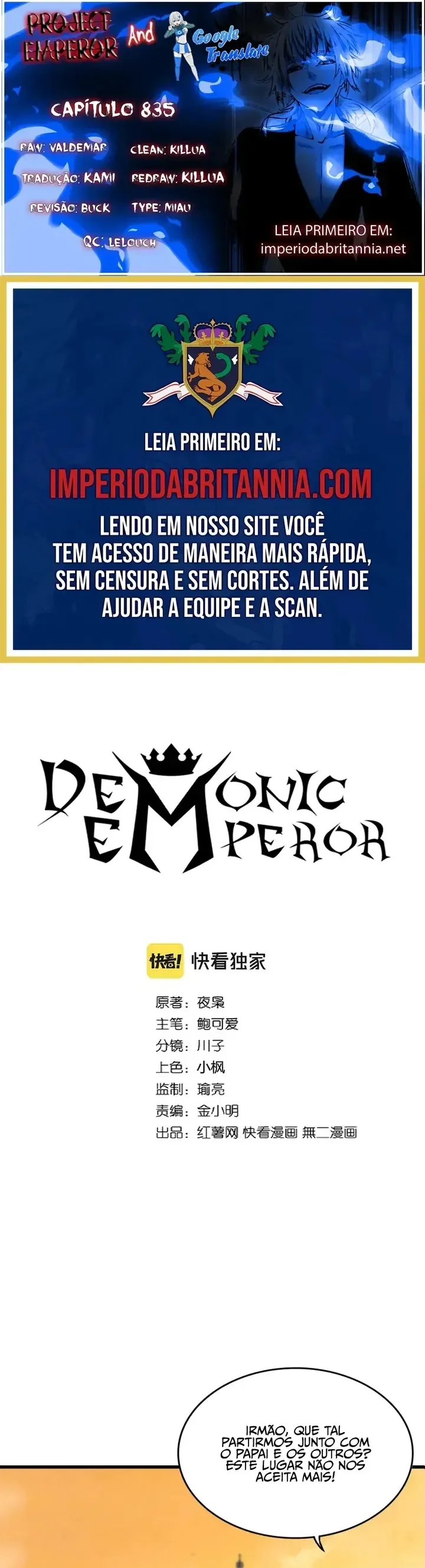 Imperador Demoníaco Capítulo 835 - página 1