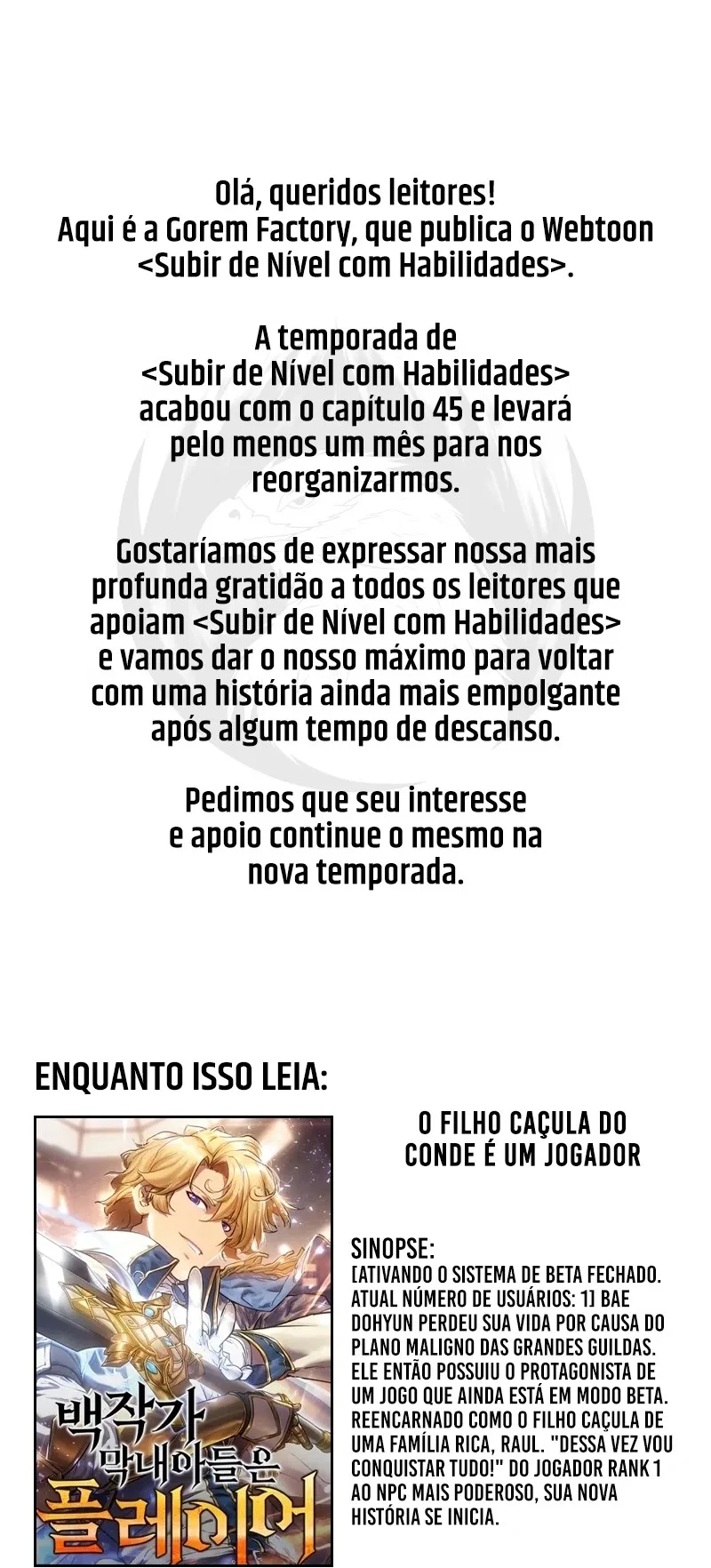 Subir de Nível com Habilidades Capítulo 45.1 - página 1